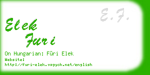 elek furi business card