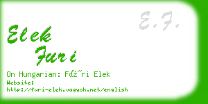 elek furi business card